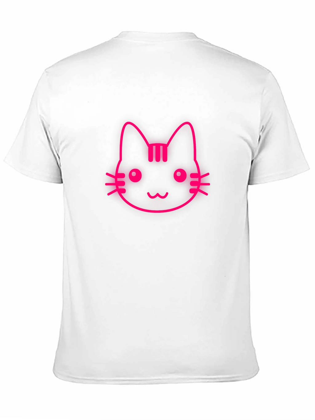 Pink Cat Graphic Black T-Shirt