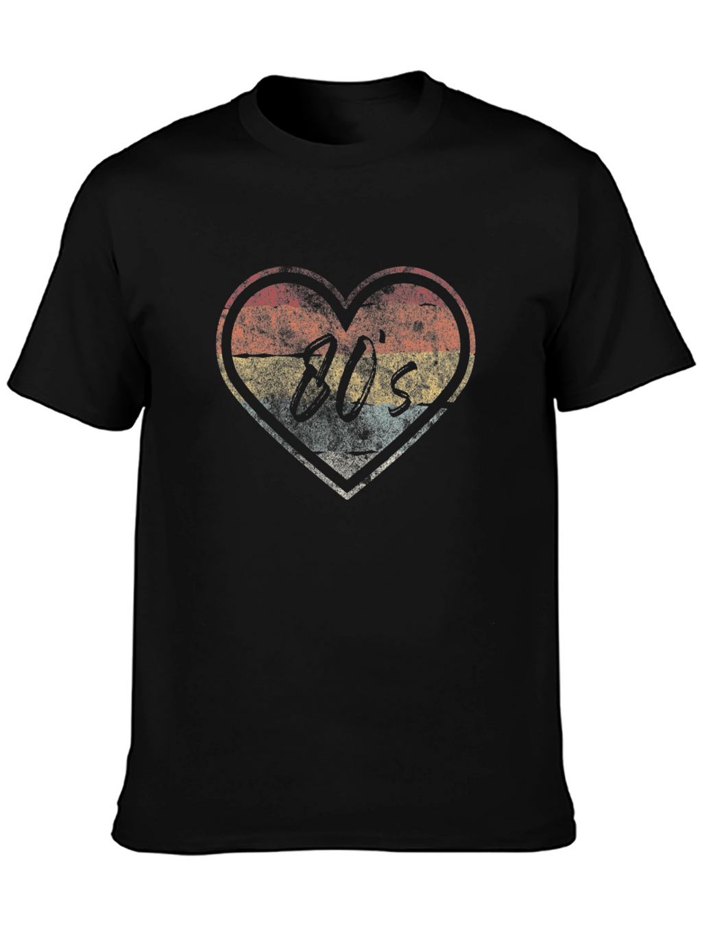 Retro 80s Heart Graphic T-Shirt