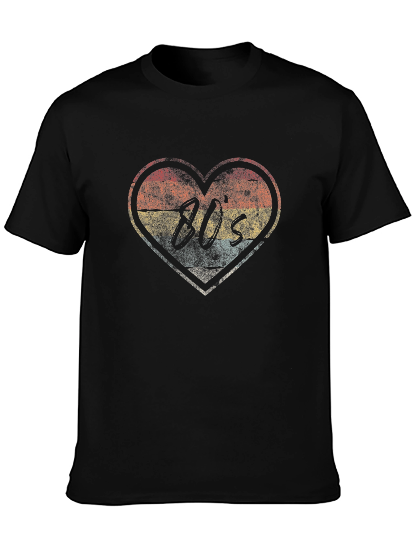 Retro 80s Heart Graphic T-Shirt