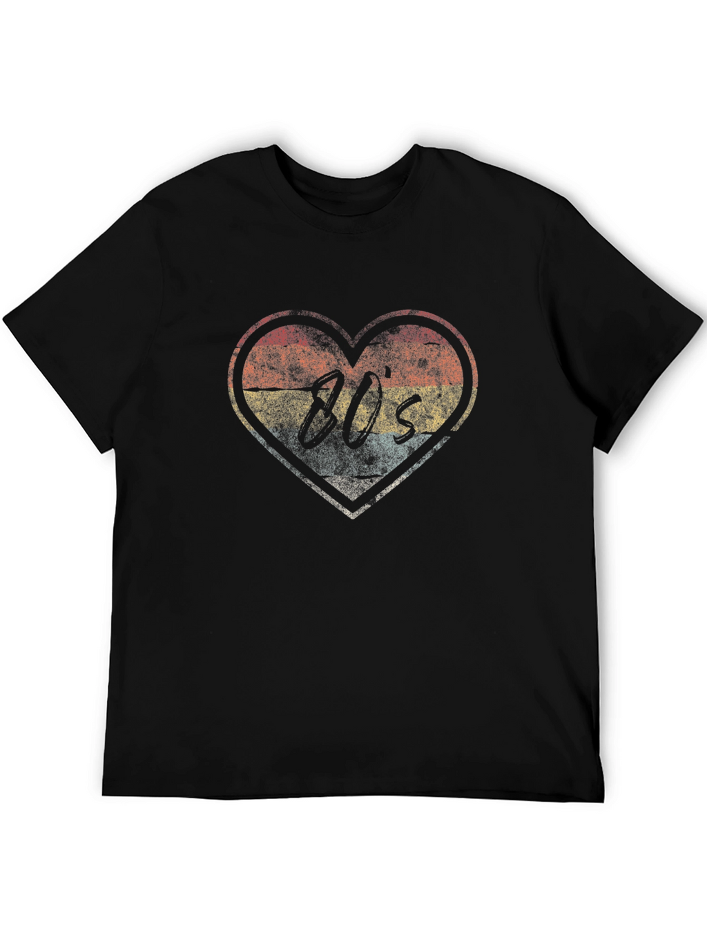 Retro 80s Heart Graphic T-Shirt