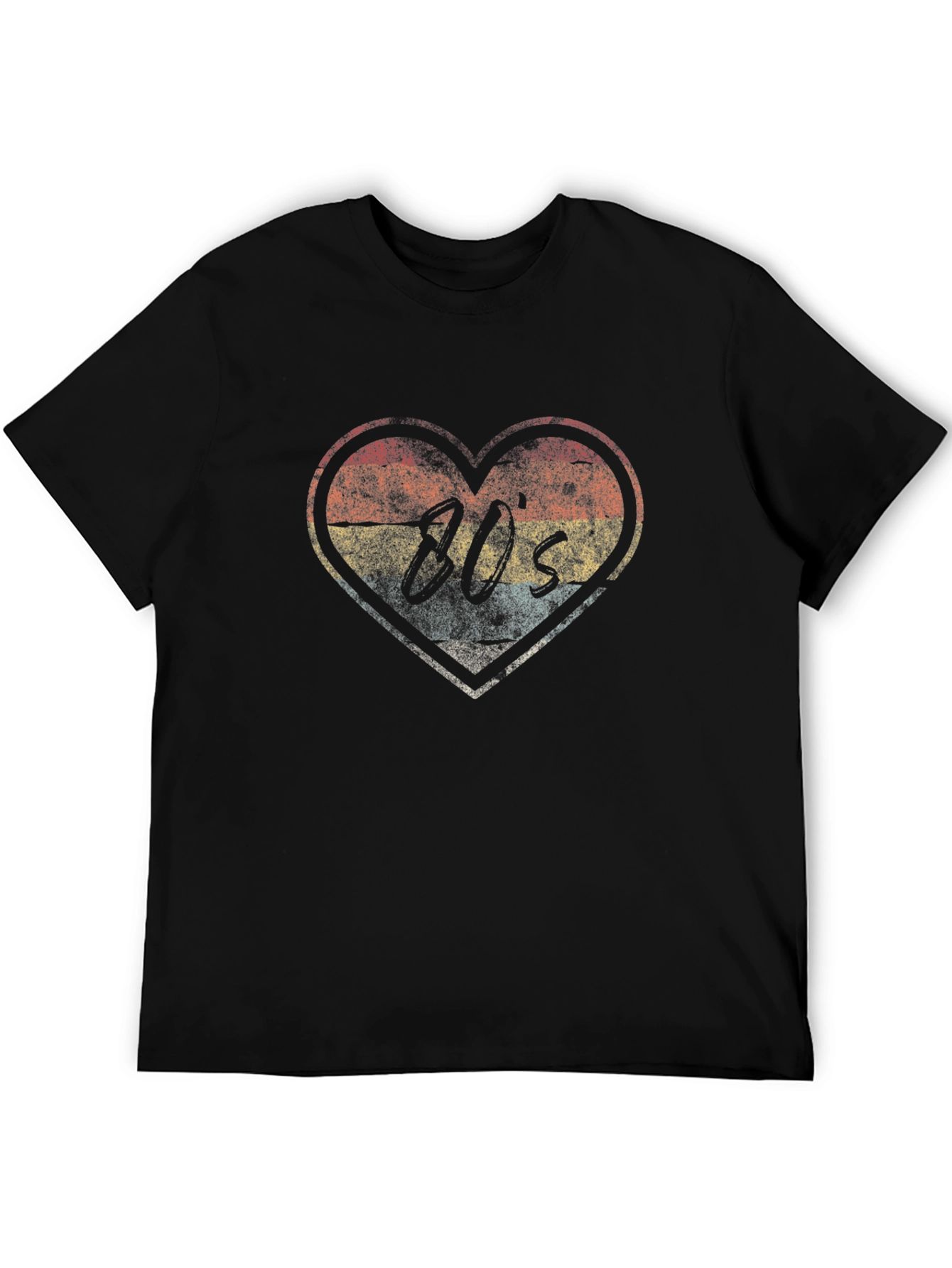 Retro 80s Heart Graphic T-Shirt