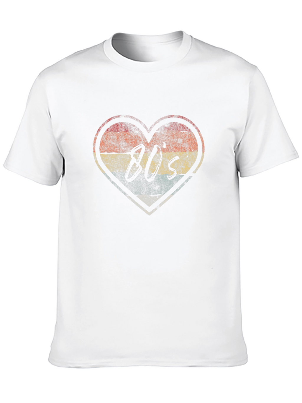 Retro 80s Heart Graphic T-Shirt