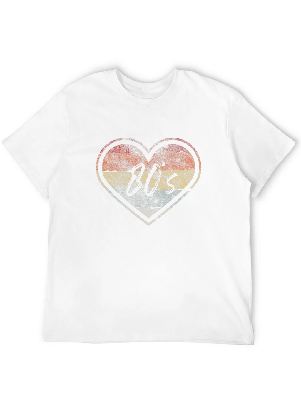 Retro 80s Heart Graphic T-Shirt