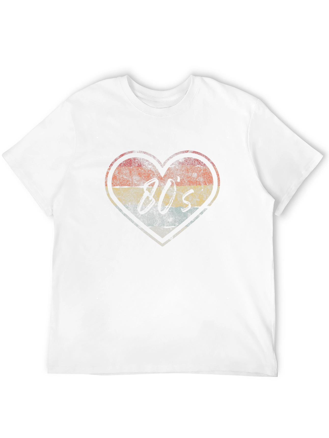 Retro 80s Heart Graphic T-Shirt