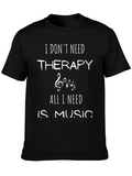 Music Therapy Black T-Shirt