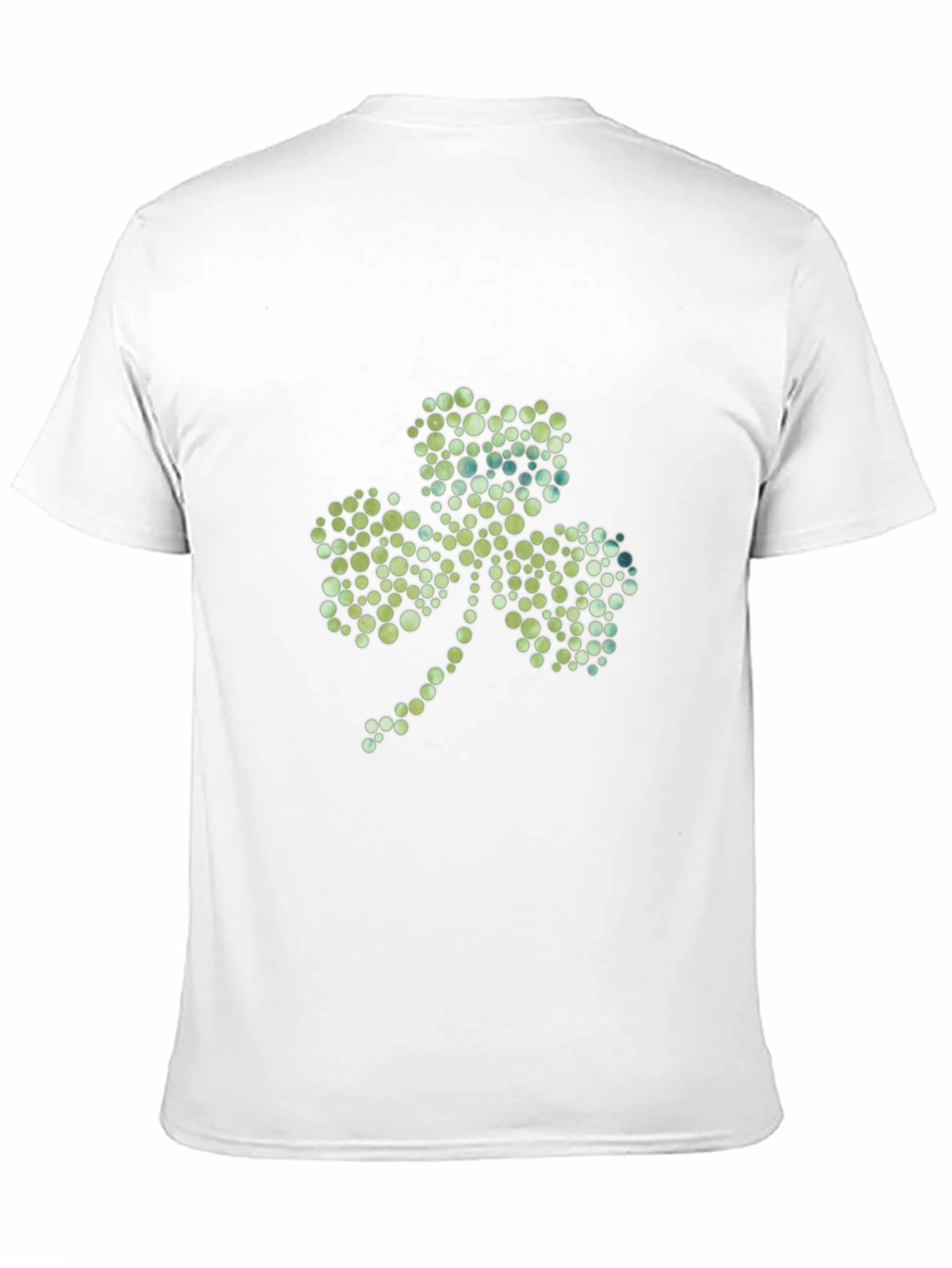 Shamrock Dot Pattern Black T-Shirt
