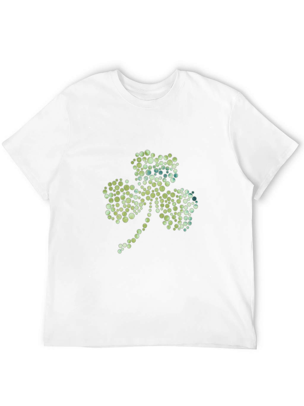 Shamrock Dot Pattern Black T-Shirt