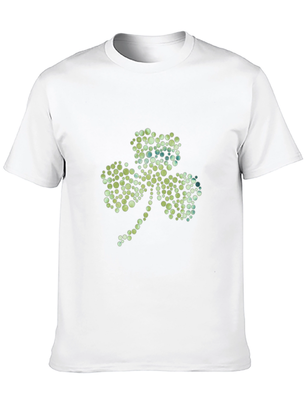Shamrock Dot Pattern Black T-Shirt