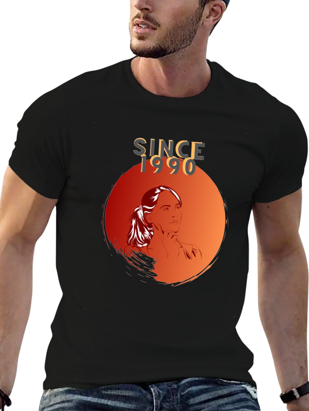 Since 1990 Graphic Tee - Stylish Black T-Shirt