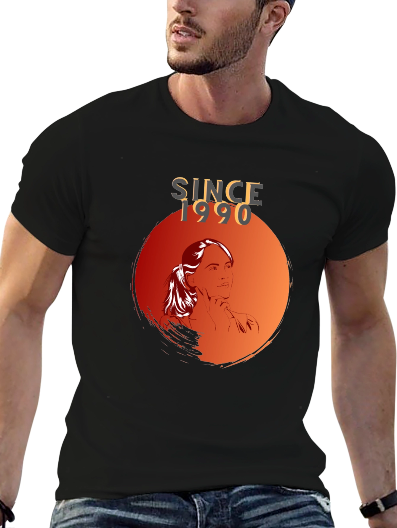 Since 1990 Graphic Tee - Stylish Black T-Shirt