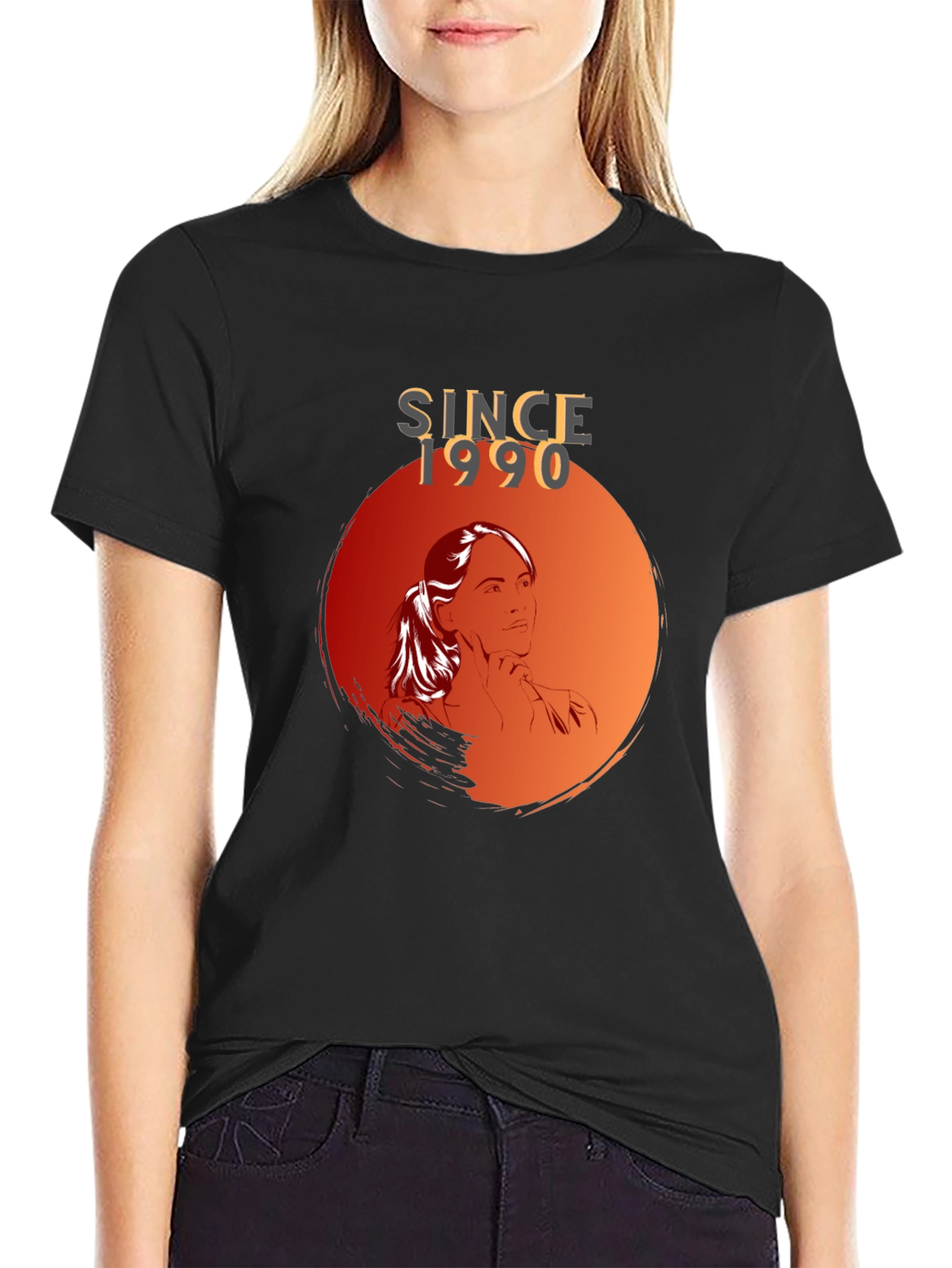 Since 1990 Graphic Tee - Stylish Black T-Shirt