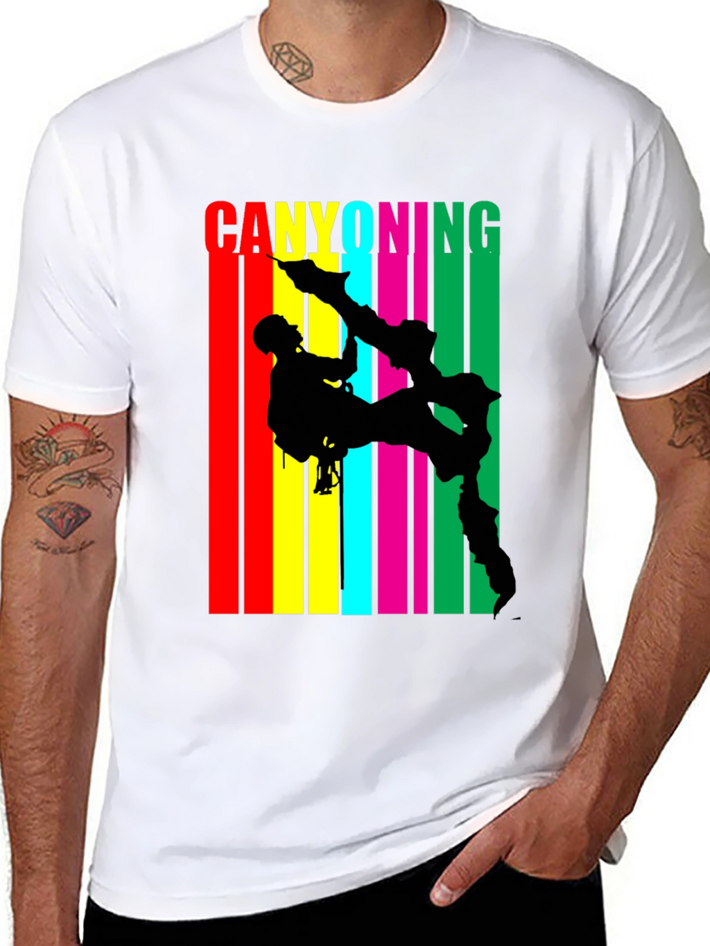 Canyoning Adventure Black T-Shirt