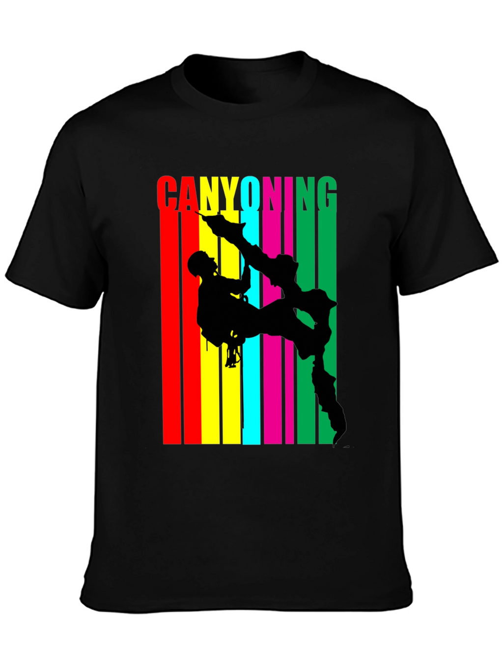 Canyoning Adventure Black T-Shirt