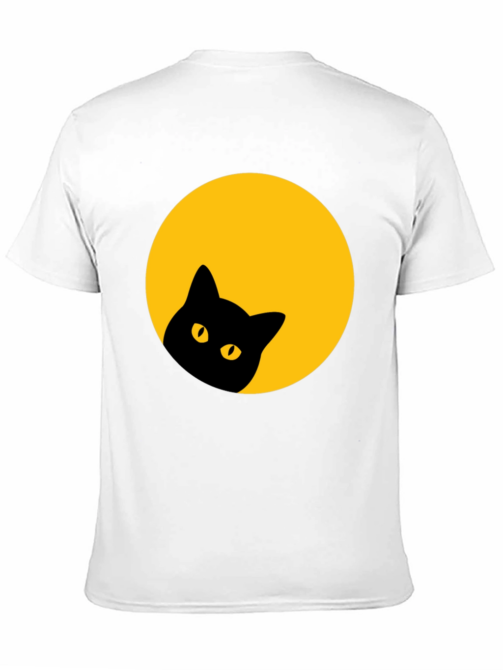 Black Cat Peek-a-Boo T-Shirt - Moon Design