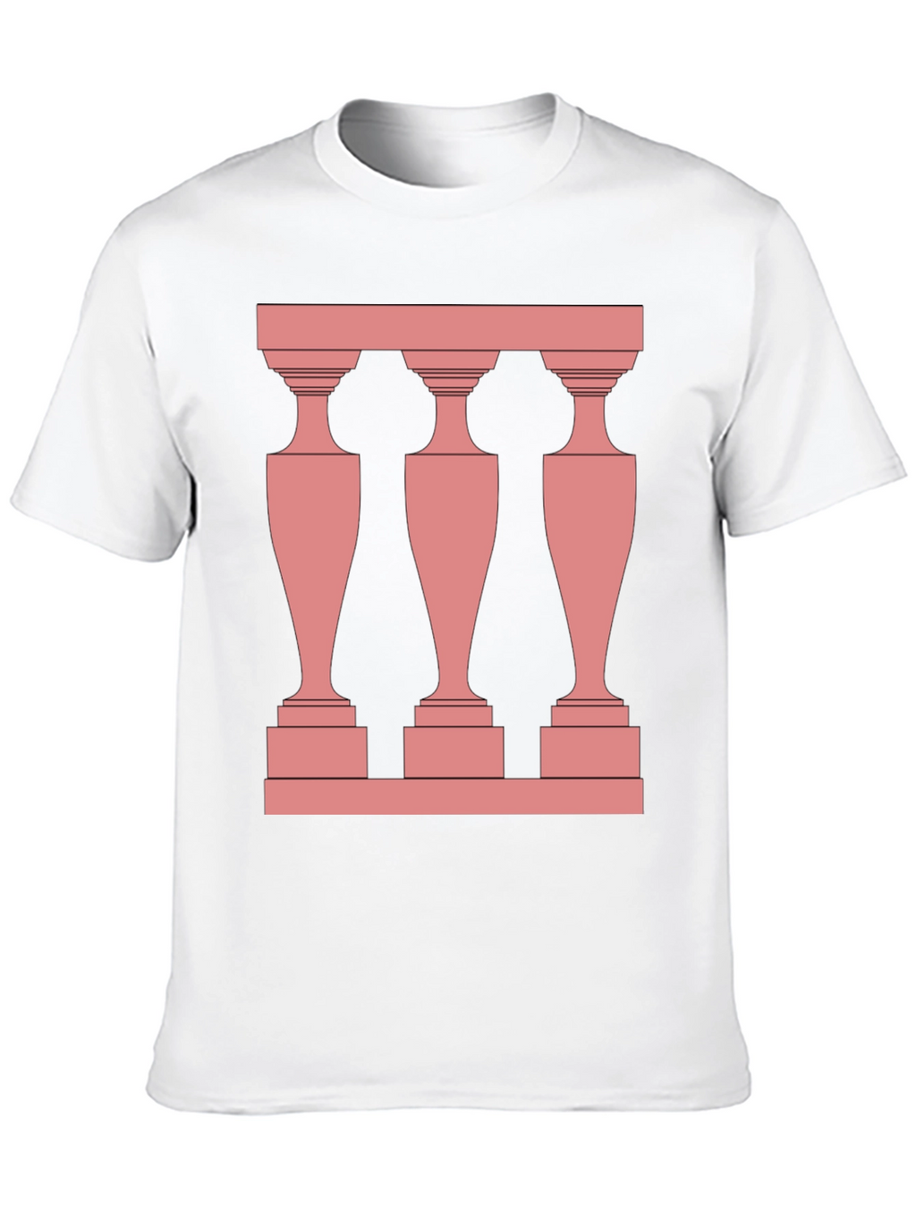 Modern Balustrade Black T-Shirt