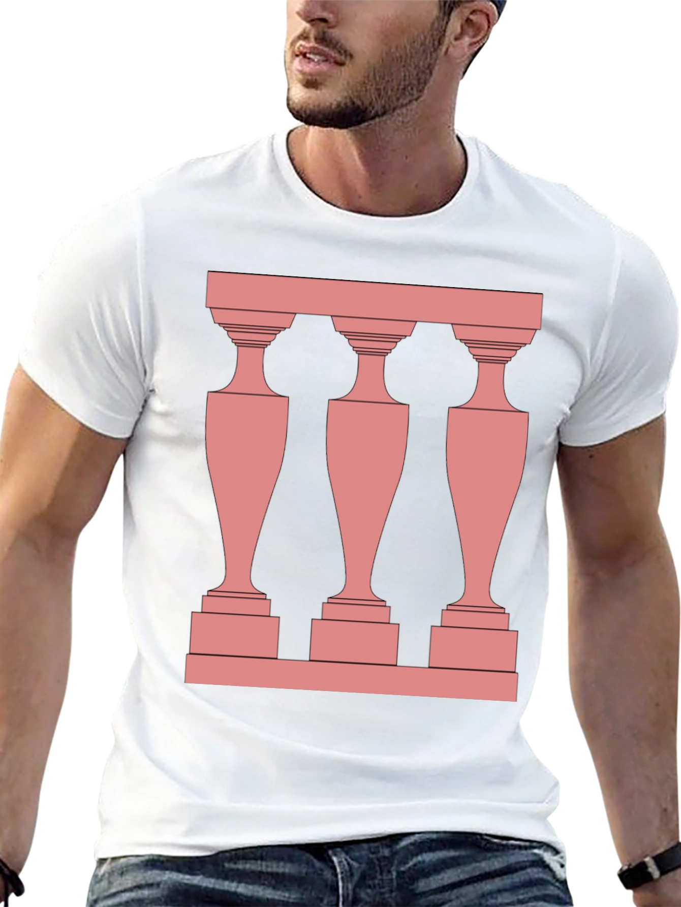 Modern Balustrade Black T-Shirt