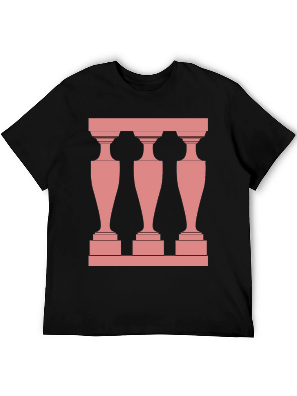 Modern Balustrade Black T-Shirt