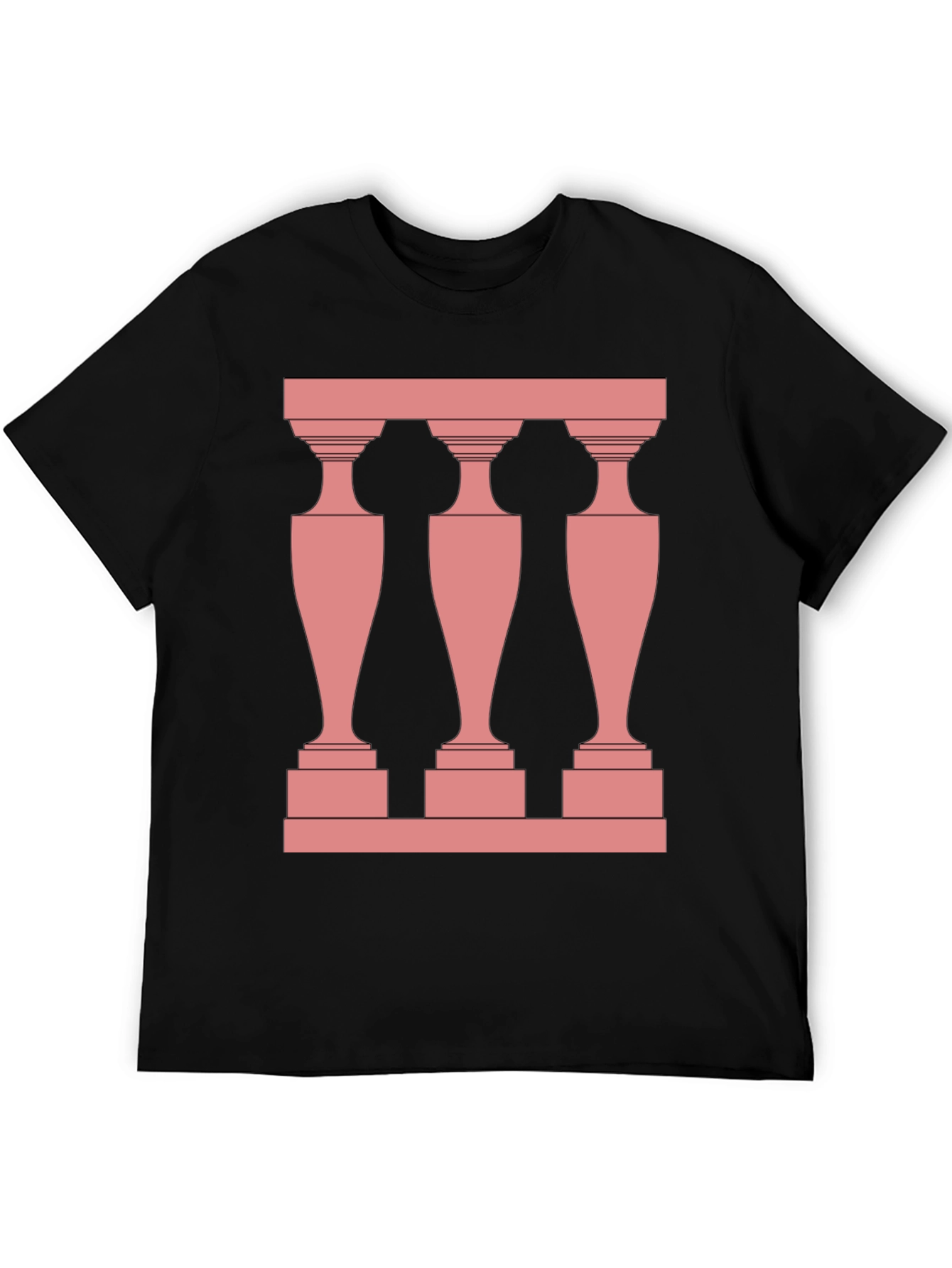Modern Balustrade Black T-Shirt