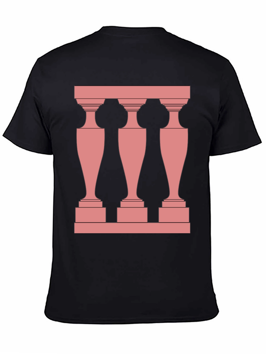 Modern Balustrade Black T-Shirt