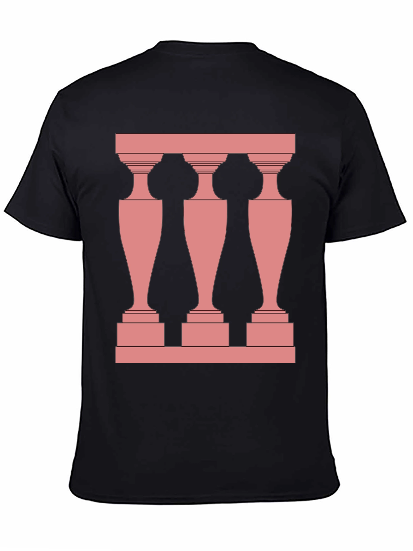 Modern Balustrade Black T-Shirt