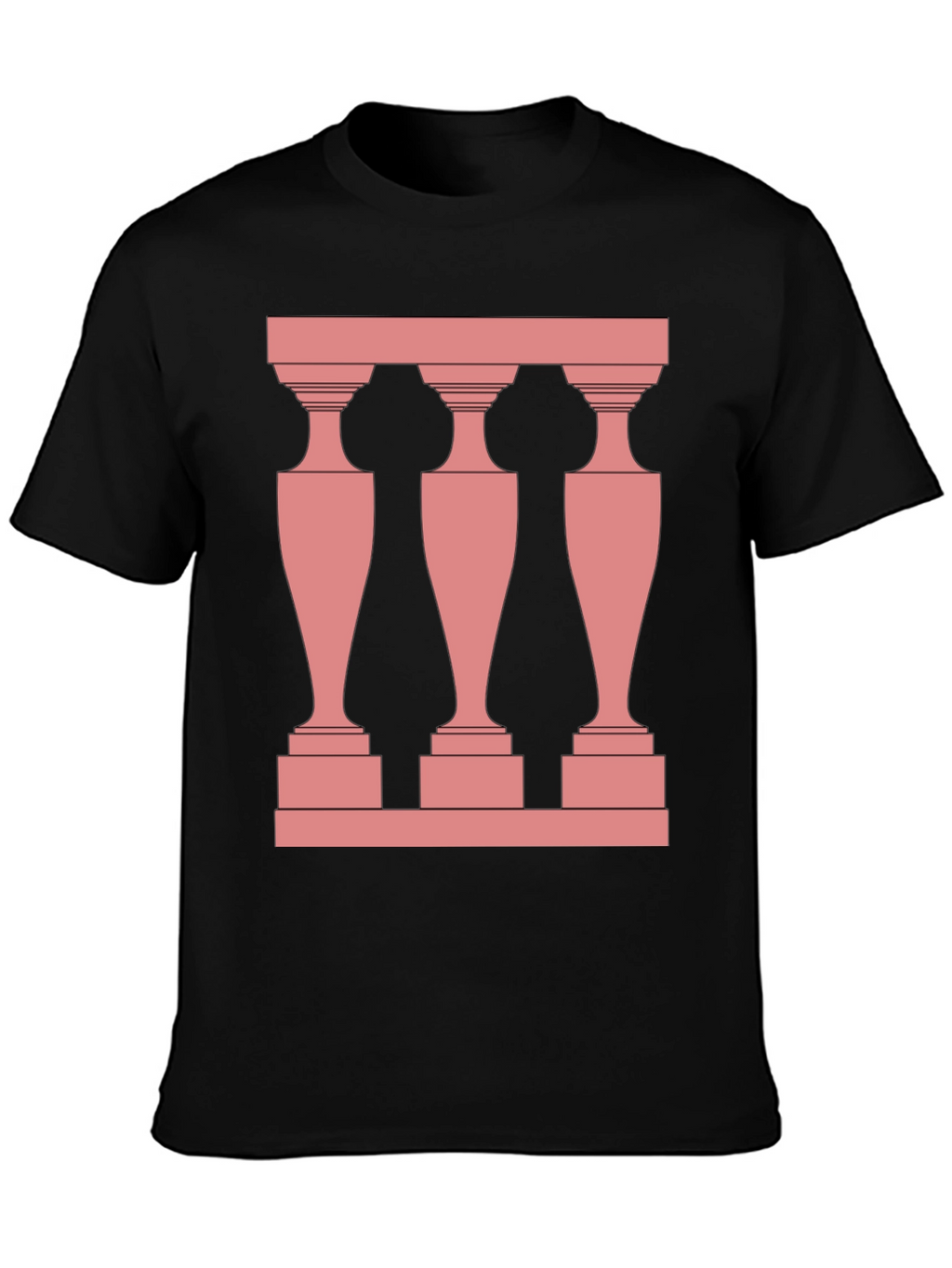 Modern Balustrade Black T-Shirt