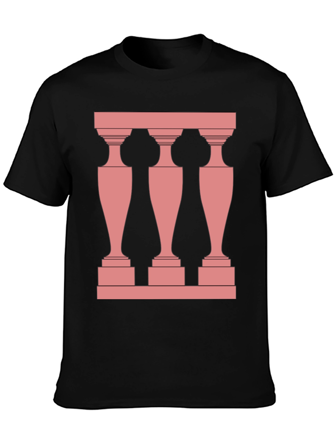 Modern Balustrade Black T-Shirt