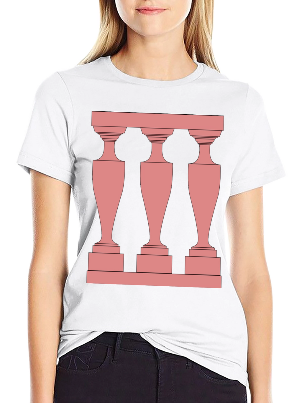 Modern Balustrade Black T-Shirt