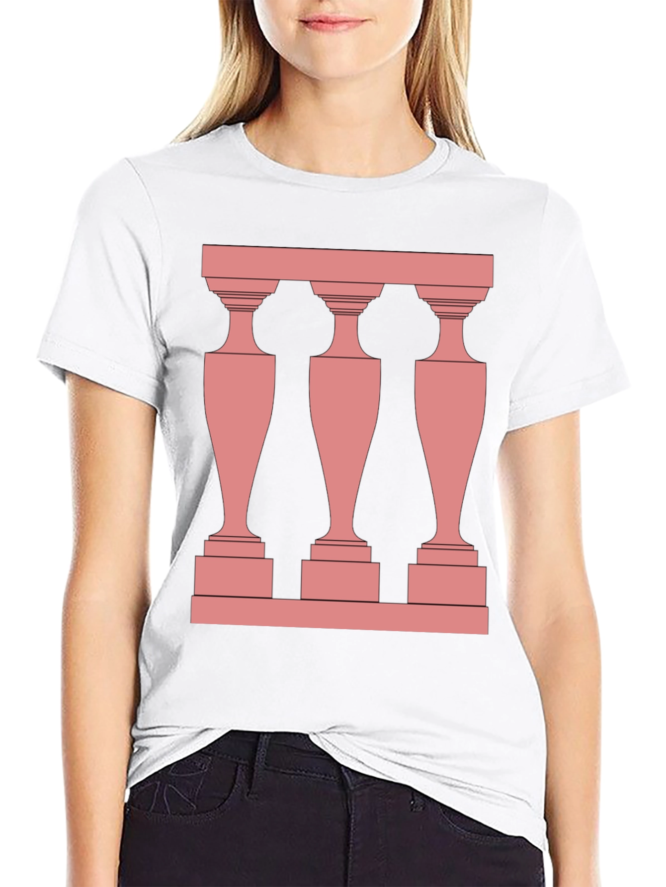 Modern Balustrade Black T-Shirt