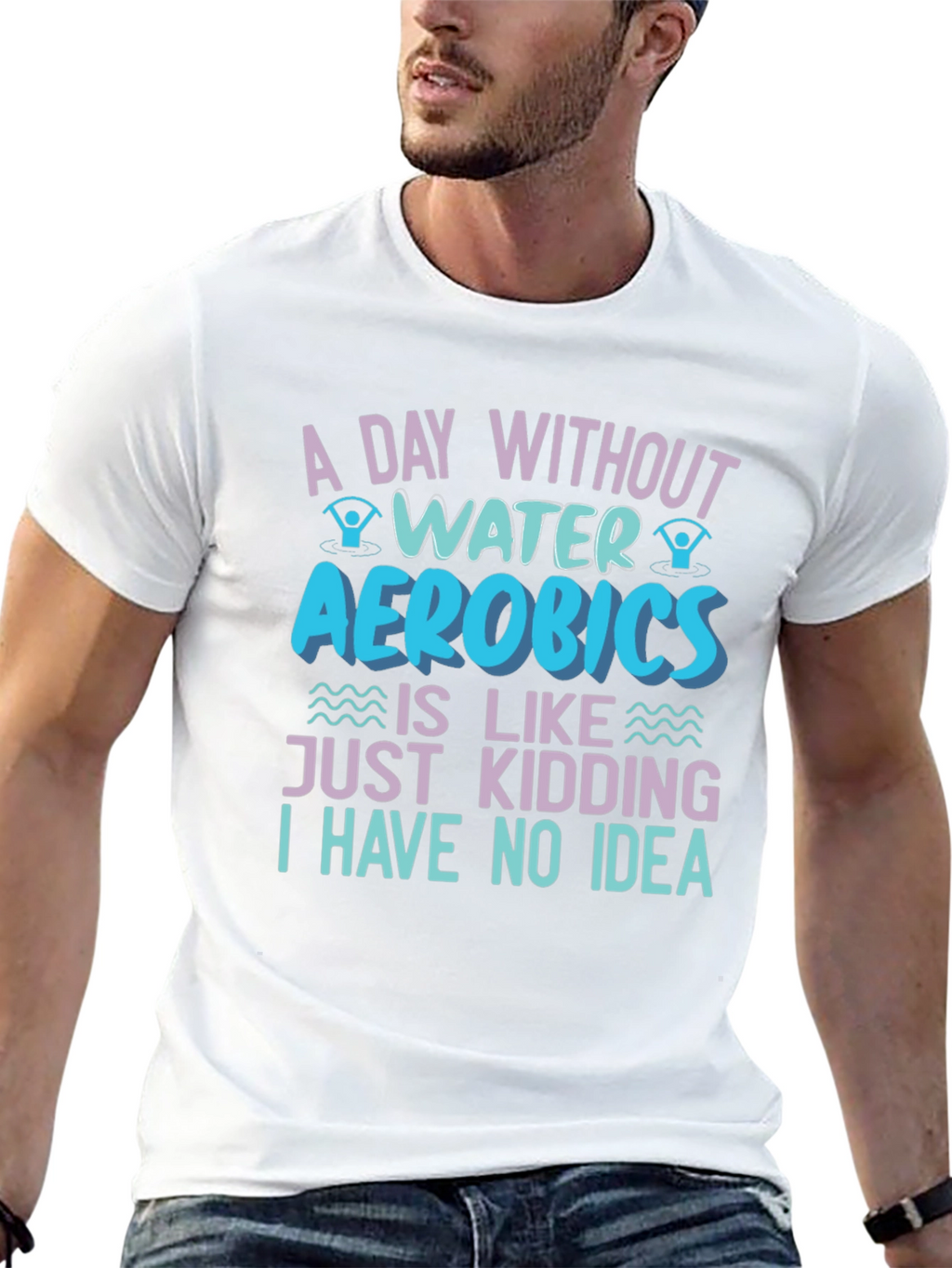 Water Aerobics Graphic T-Shirt - Funny Workout Tee