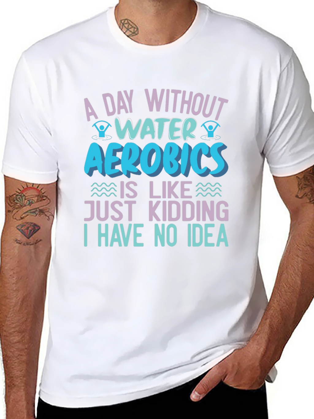 Water Aerobics Graphic T-Shirt - Funny Workout Tee