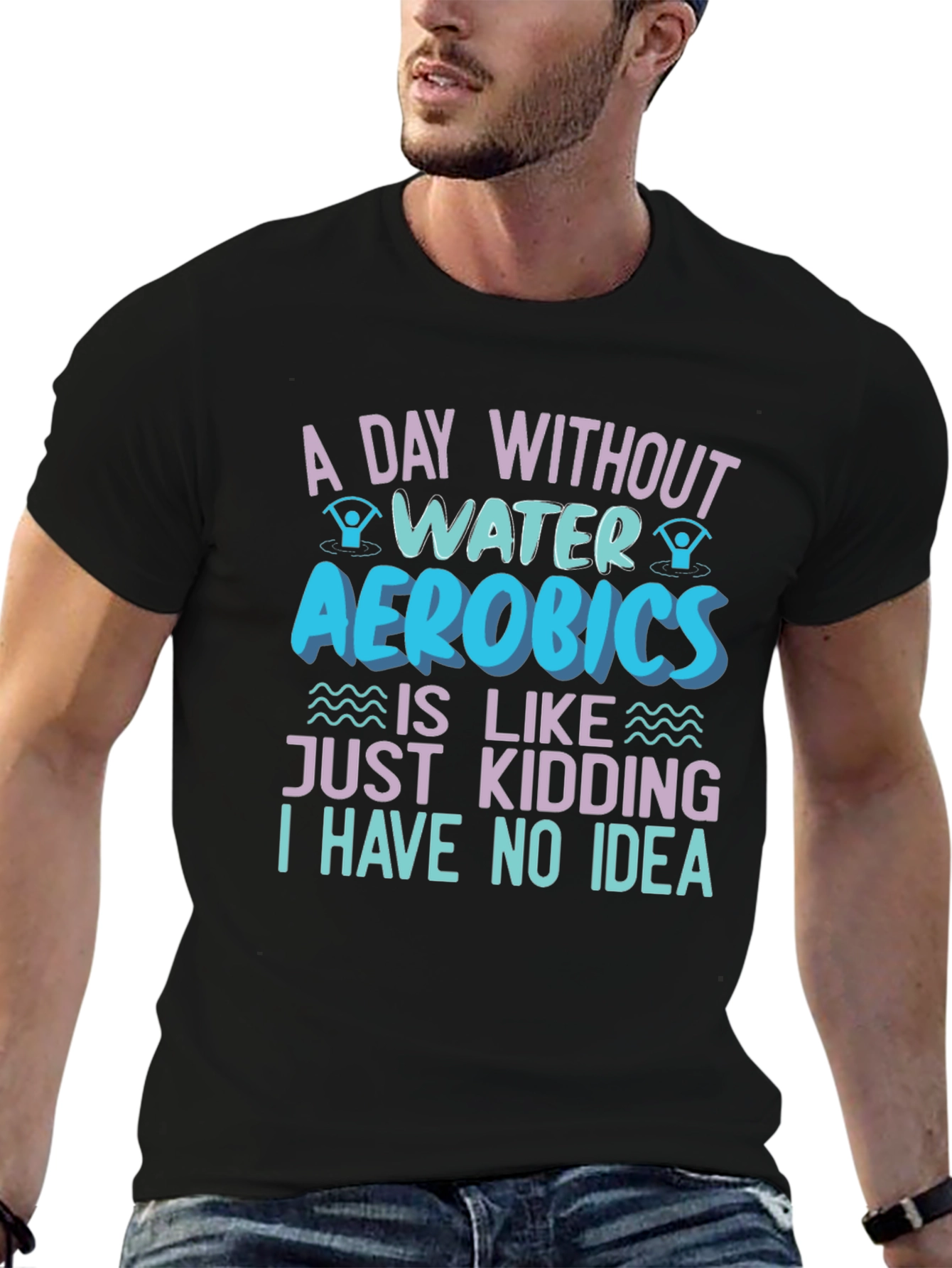 Water Aerobics Graphic T-Shirt - Funny Workout Tee