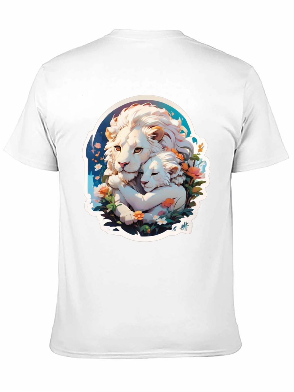 Lion Love Graphic T-Shirt - Black Cotton Tee