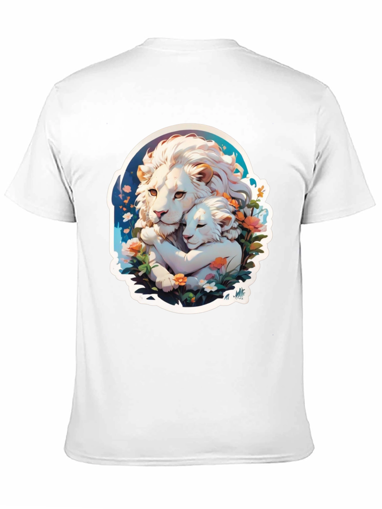Lion Love Graphic T-Shirt - Black Cotton Tee