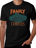 Family Campers Black Graphic Tee