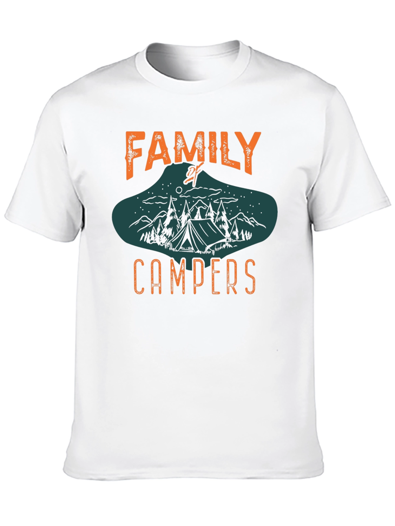 Family Campers Black Graphic Tee