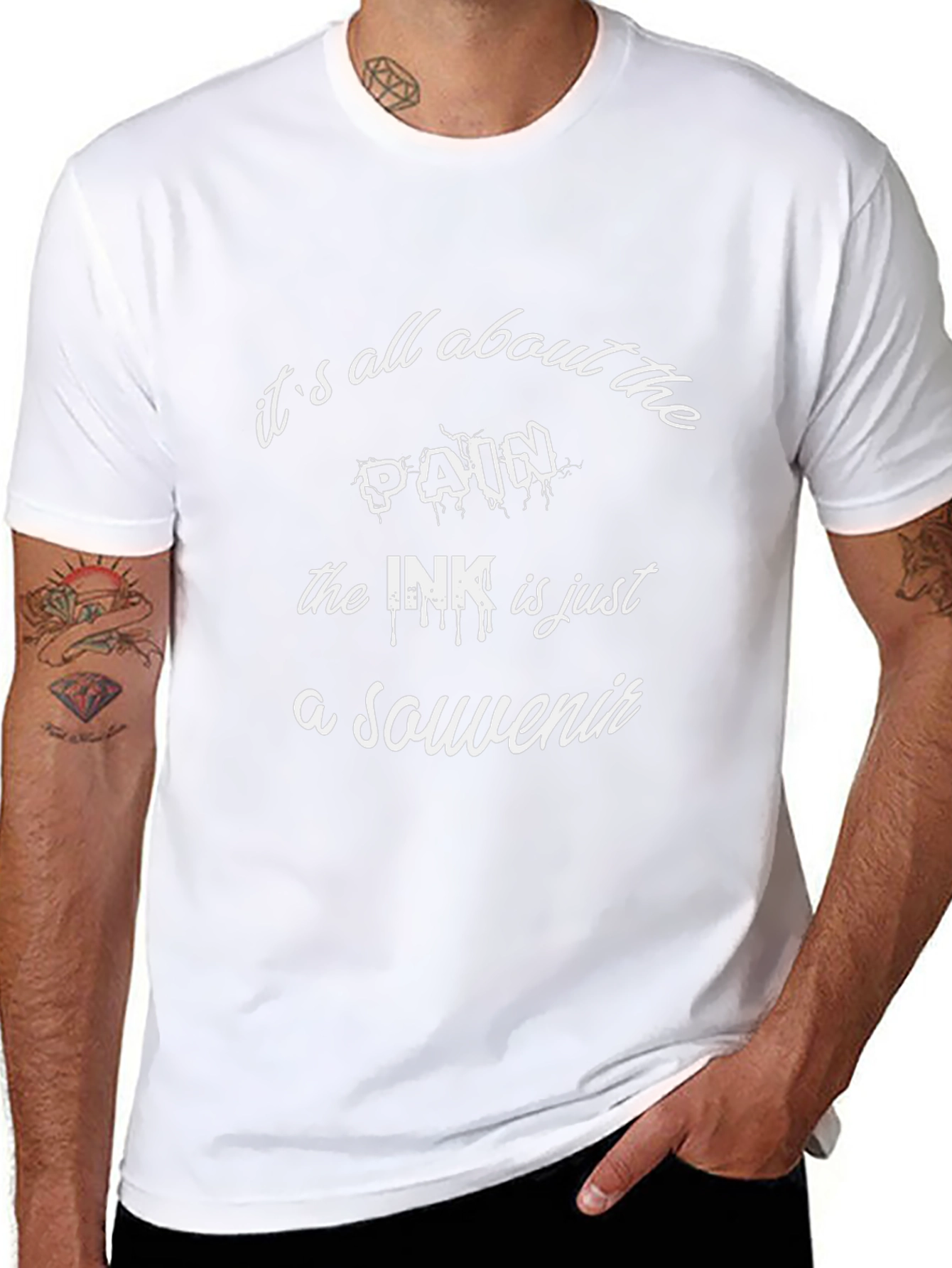 Pain is the Souvenir Black Graphic Tee