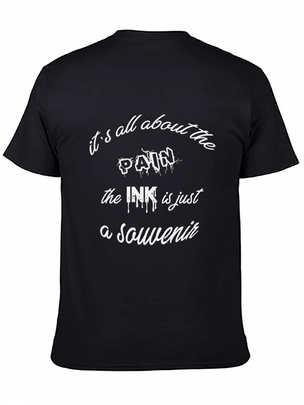 Pain is the Souvenir Black Graphic Tee