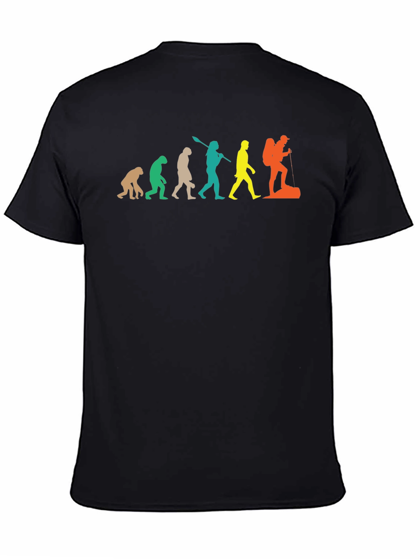 Hiking Evolution Graphic T-Shirt - Black