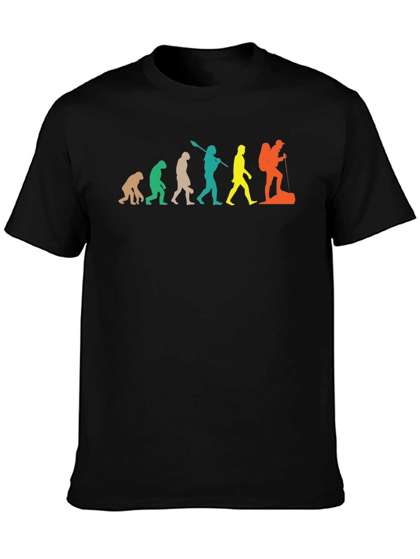 Hiking Evolution Graphic T-Shirt - Black