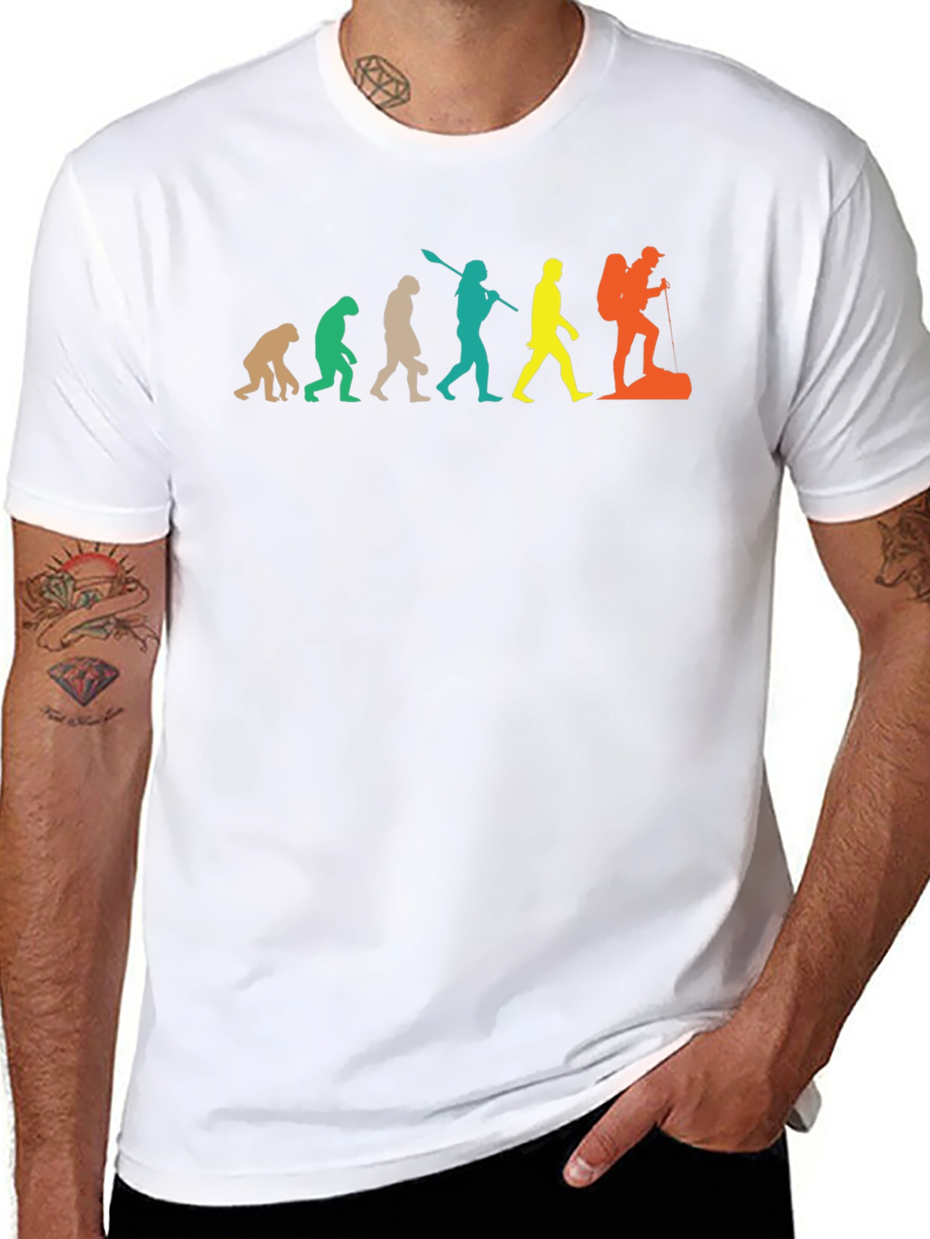 Hiking Evolution Graphic T-Shirt - Black