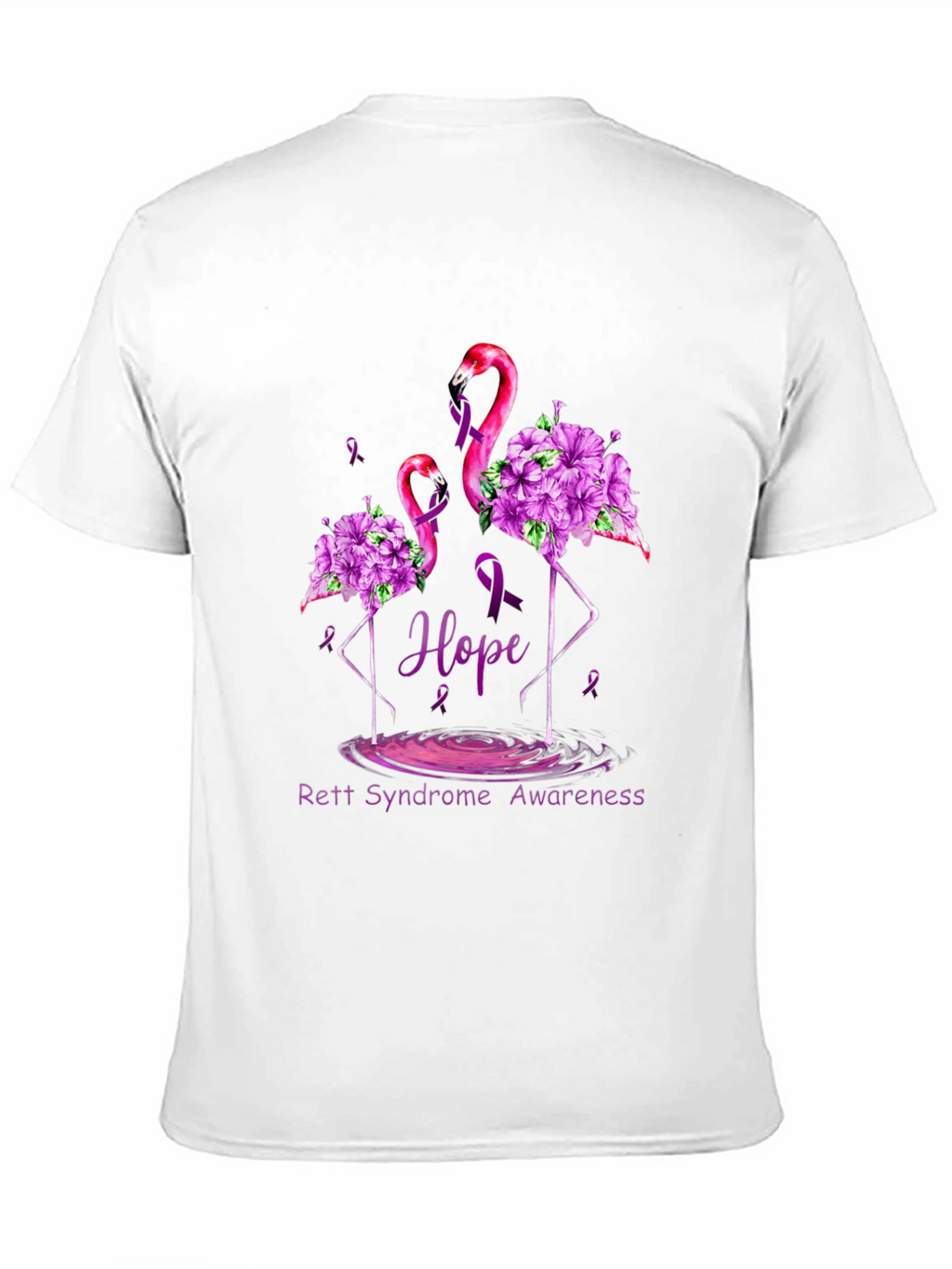 Rett Syndrome Awareness Flamingo Hope T-Shirt