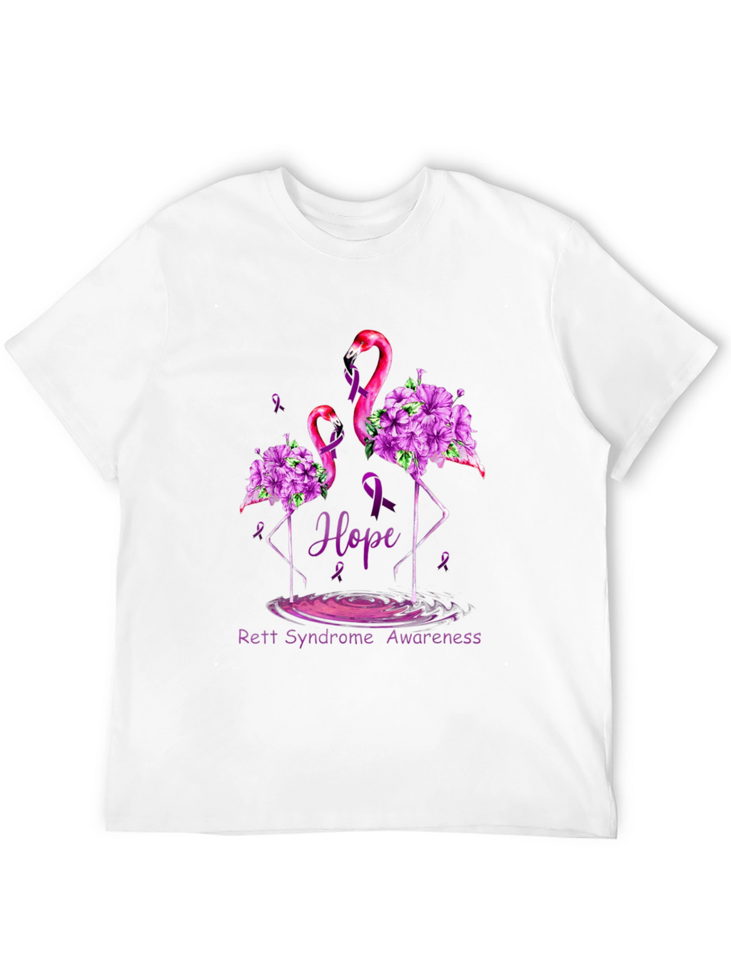 Rett Syndrome Awareness Flamingo Hope T-Shirt