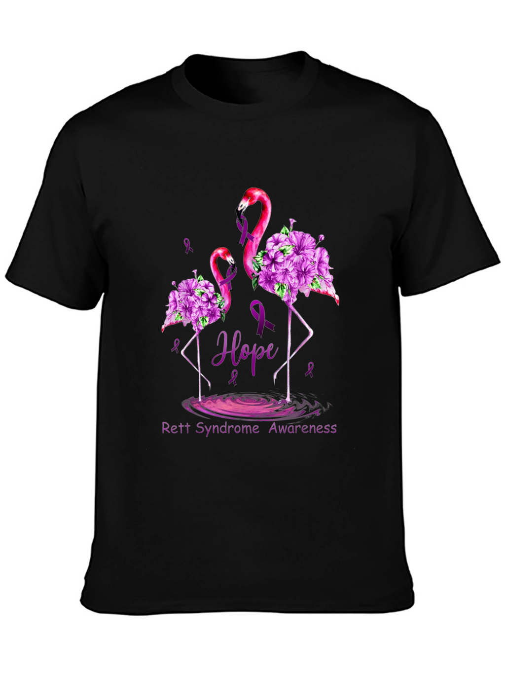 Rett Syndrome Awareness Flamingo Hope T-Shirt
