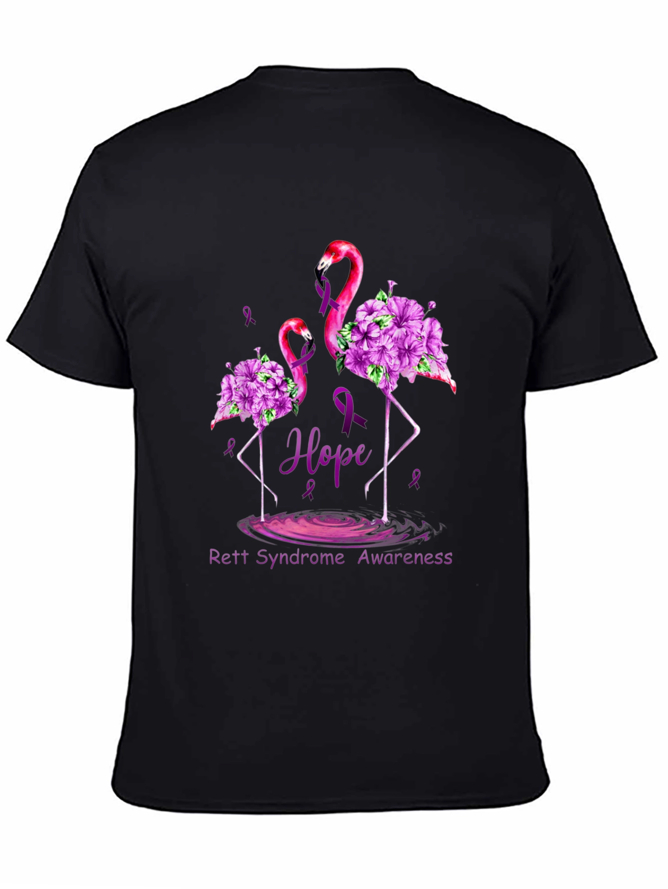 Rett Syndrome Awareness Flamingo Hope T-Shirt