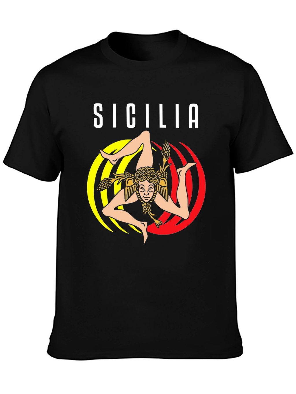 Sicilia Trinacria T-Shirt Italy Souvenir Tee