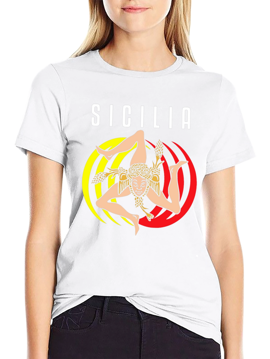 Sicilia Trinacria T-Shirt Italy Souvenir Tee