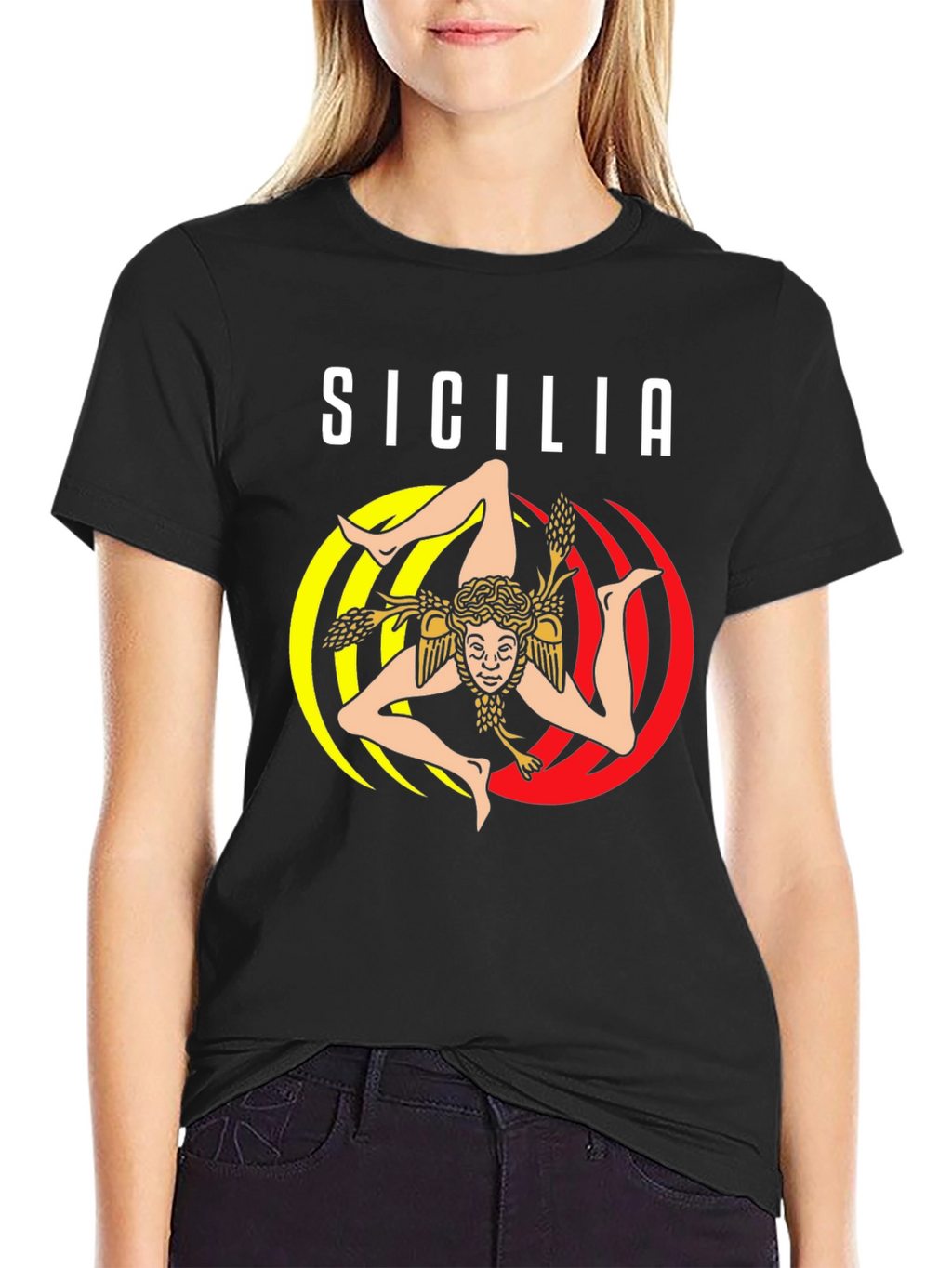 Sicilia Trinacria T-Shirt Italy Souvenir Tee