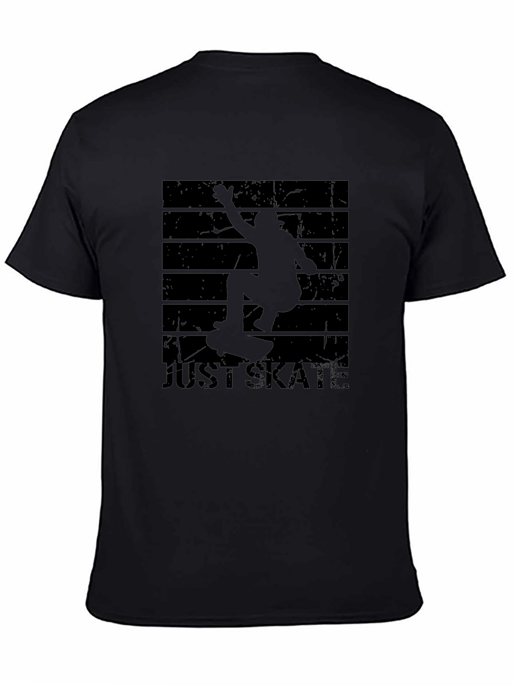 Just Skate Tee: Skateboard Silhouette Graphic T-Shirt