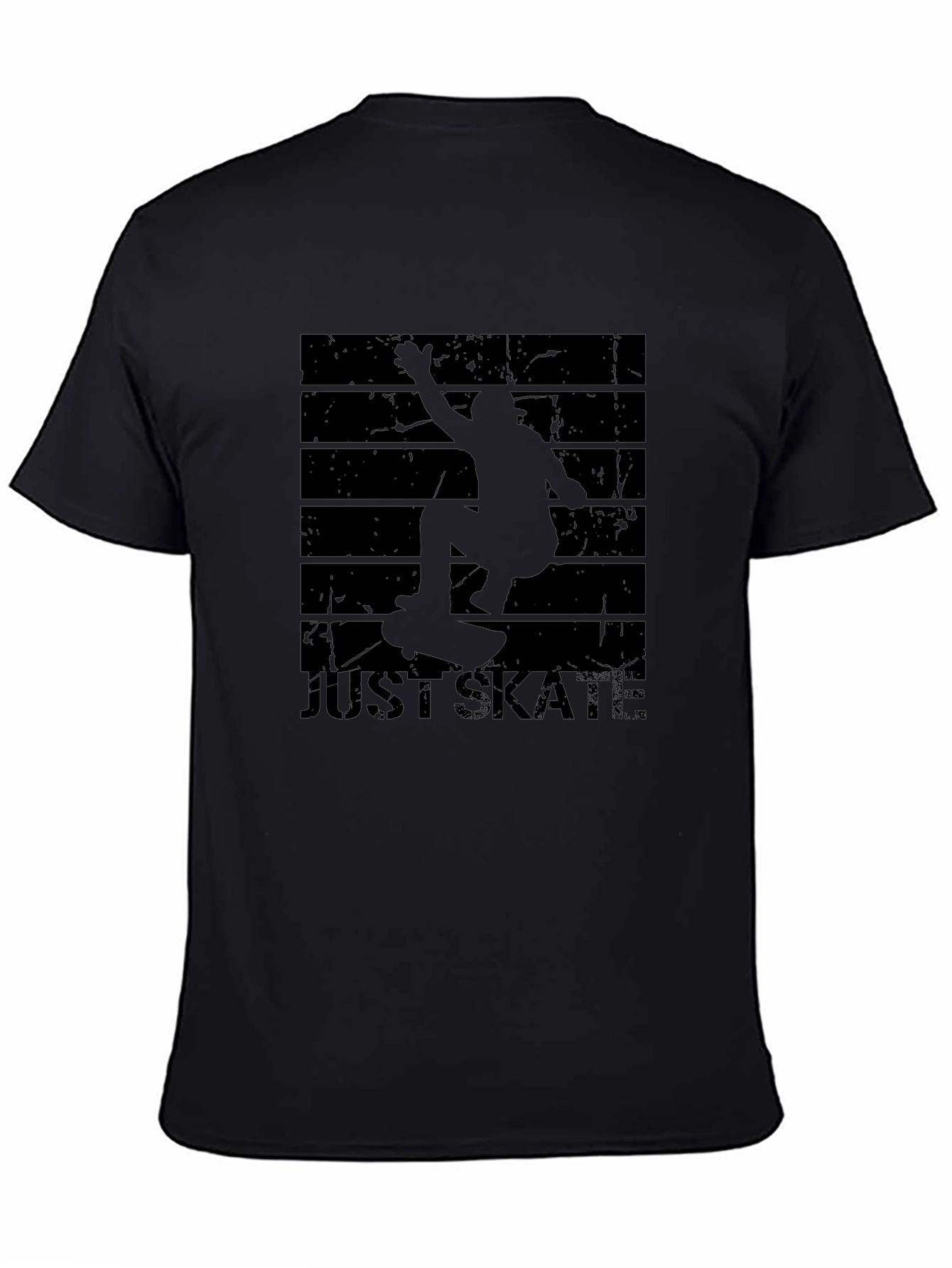 Just Skate Tee: Skateboard Silhouette Graphic T-Shirt