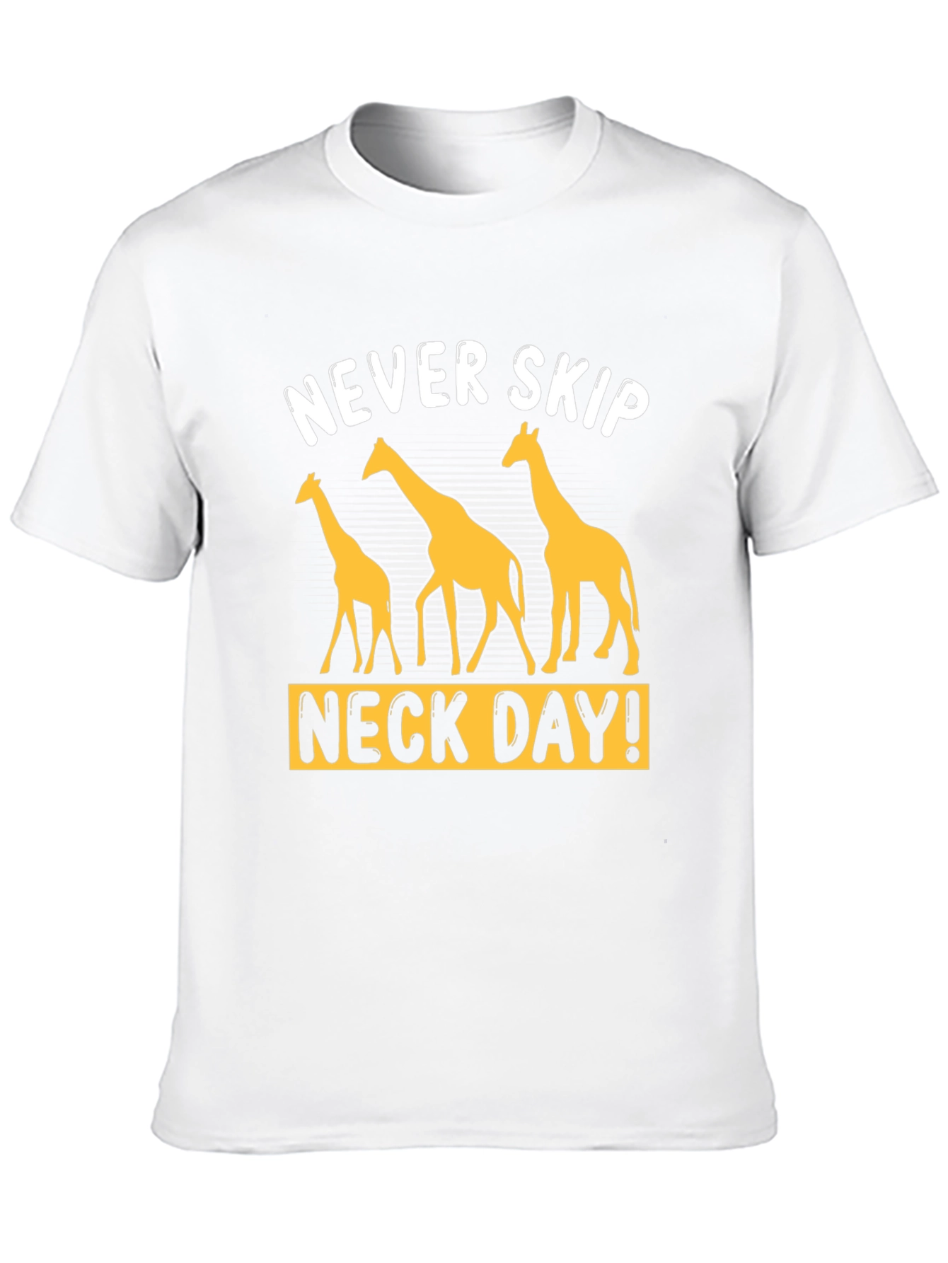 Never Skip Neck Day Giraffe Graphic T-Shirt